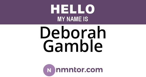 Deborah Gamble