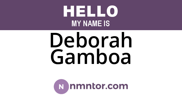 Deborah Gamboa