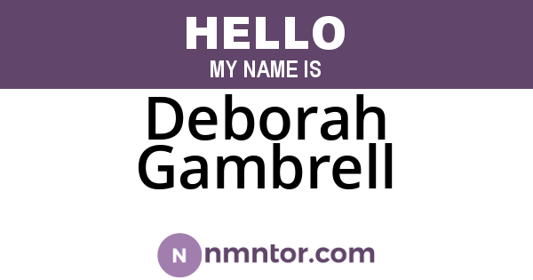 Deborah Gambrell