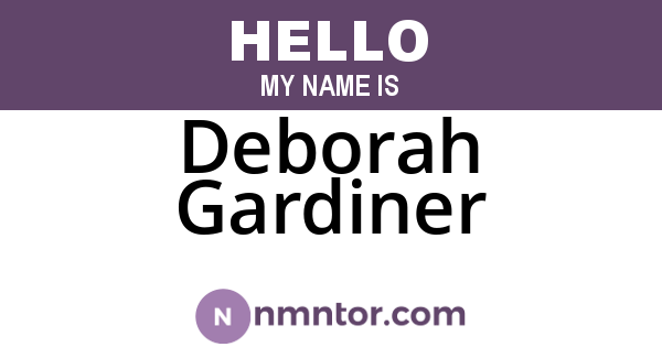 Deborah Gardiner