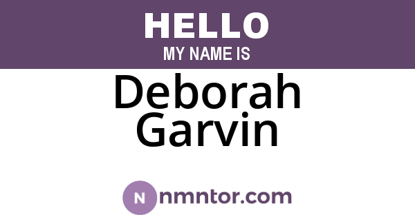 Deborah Garvin