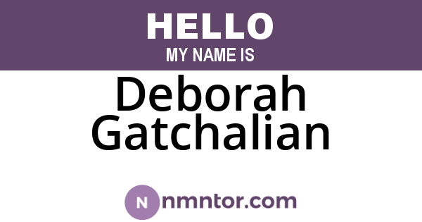 Deborah Gatchalian