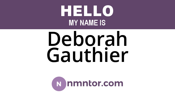 Deborah Gauthier