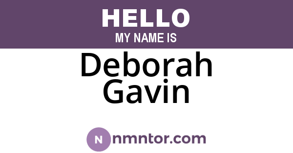 Deborah Gavin
