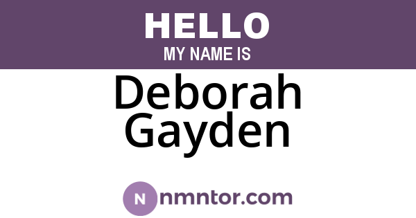 Deborah Gayden