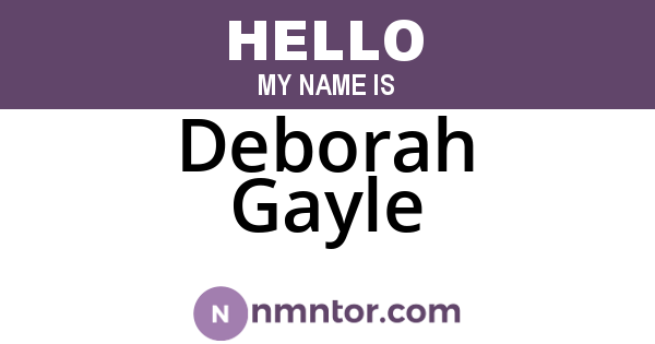 Deborah Gayle