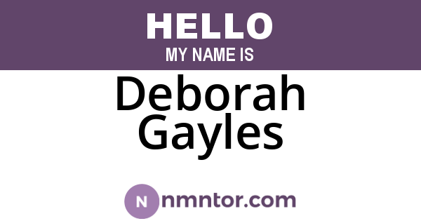 Deborah Gayles