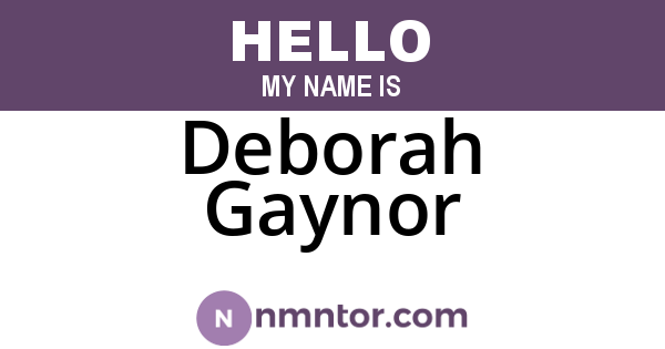 Deborah Gaynor