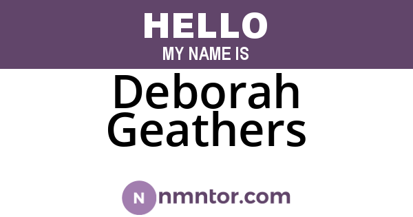 Deborah Geathers