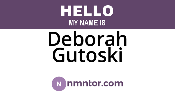 Deborah Gutoski