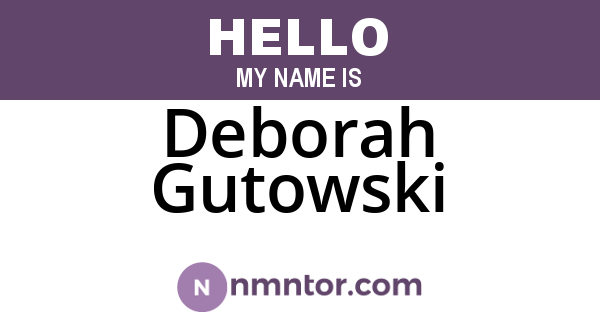 Deborah Gutowski
