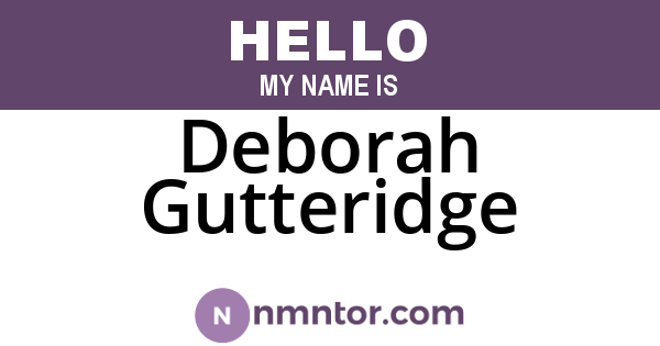 Deborah Gutteridge