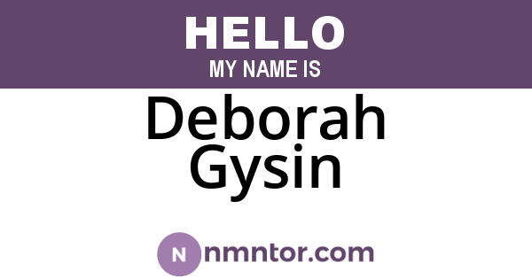 Deborah Gysin
