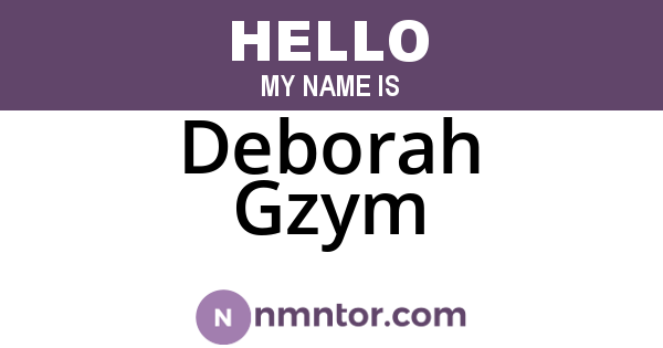 Deborah Gzym