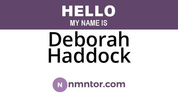 Deborah Haddock
