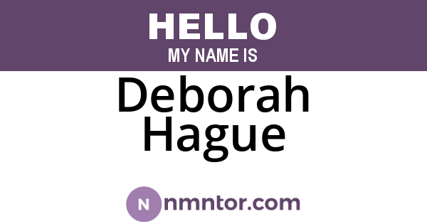 Deborah Hague
