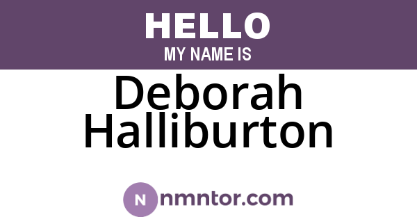 Deborah Halliburton
