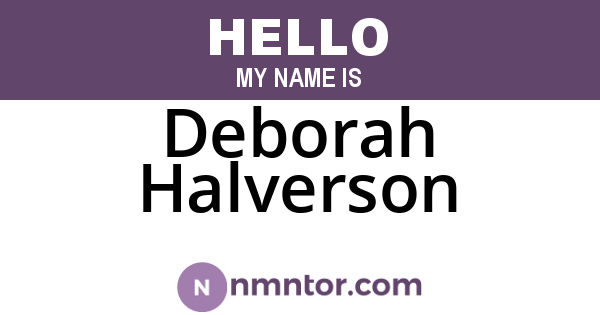 Deborah Halverson