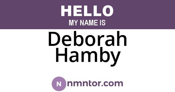 Deborah Hamby