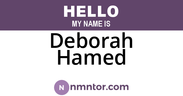 Deborah Hamed