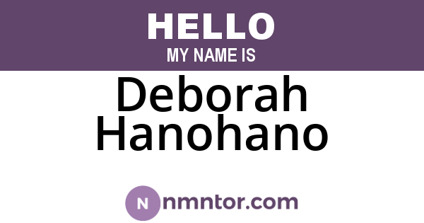 Deborah Hanohano