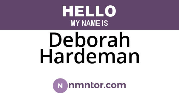 Deborah Hardeman