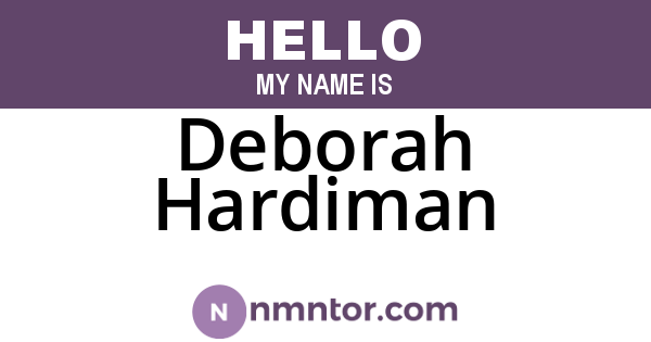 Deborah Hardiman