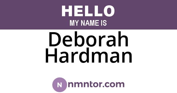 Deborah Hardman