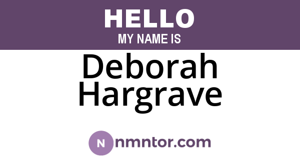 Deborah Hargrave