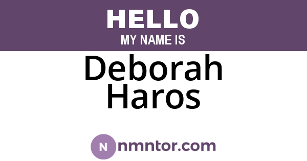 Deborah Haros
