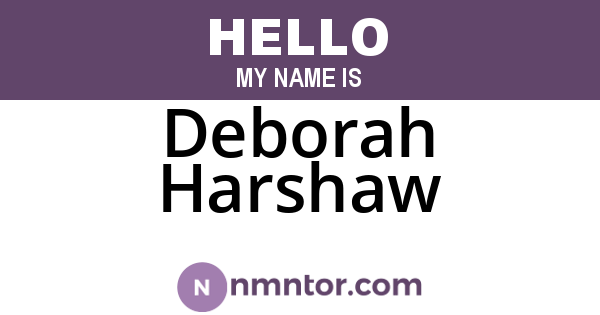 Deborah Harshaw