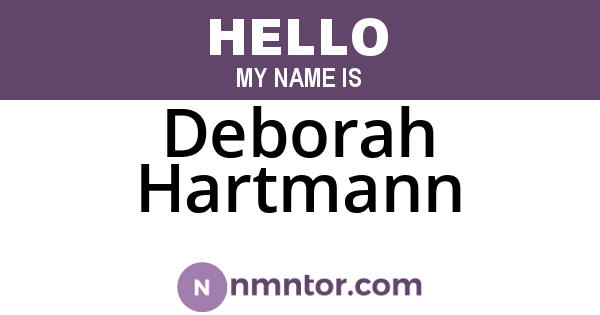 Deborah Hartmann