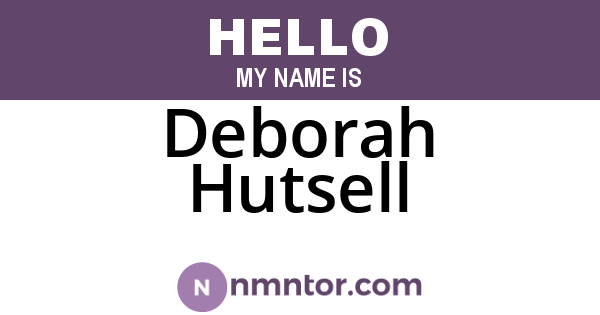 Deborah Hutsell