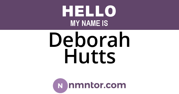 Deborah Hutts