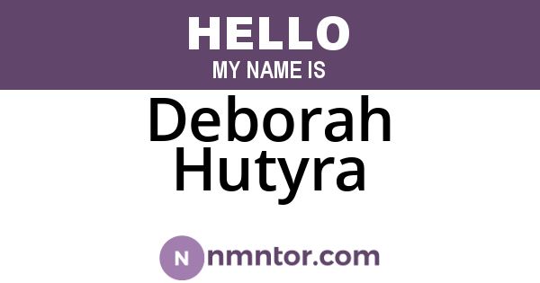 Deborah Hutyra
