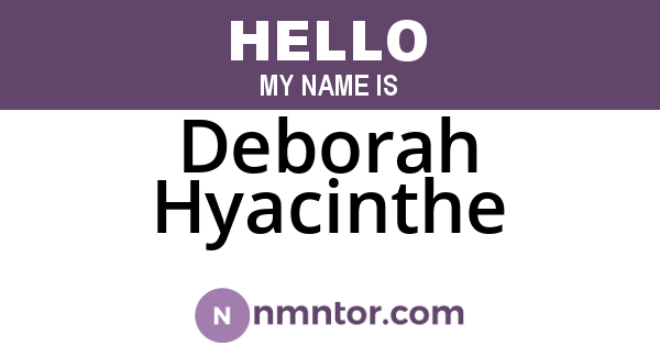 Deborah Hyacinthe