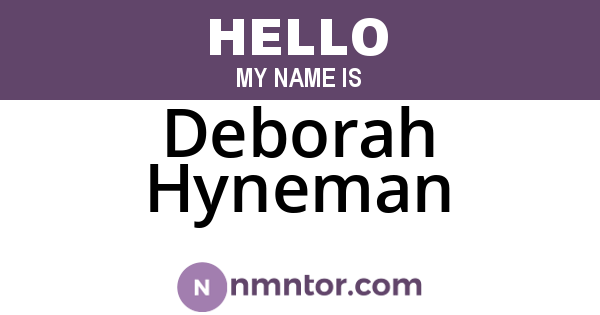 Deborah Hyneman