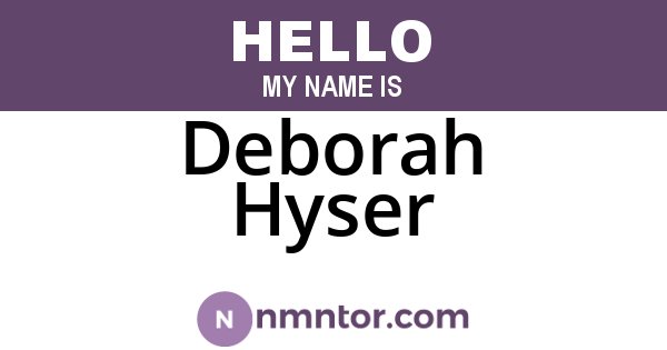 Deborah Hyser