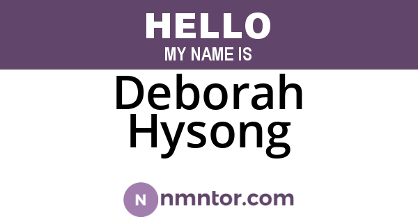 Deborah Hysong