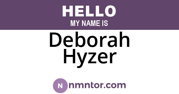 Deborah Hyzer