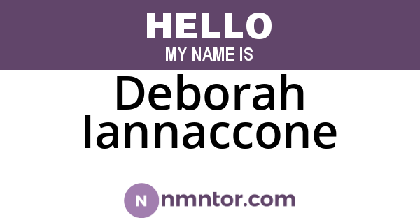 Deborah Iannaccone