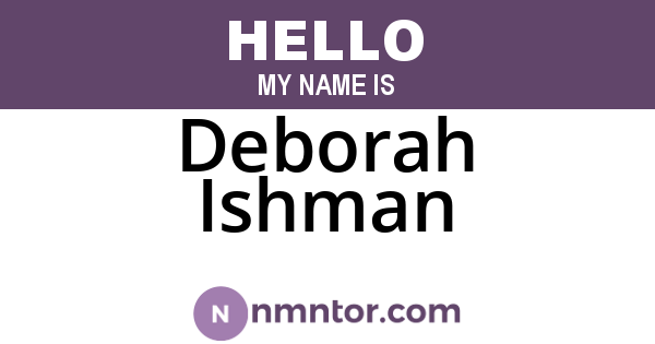 Deborah Ishman