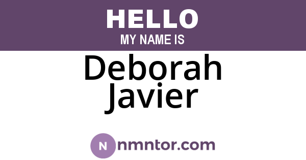 Deborah Javier