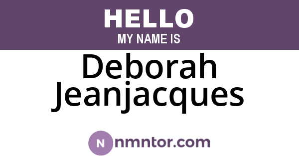 Deborah Jeanjacques