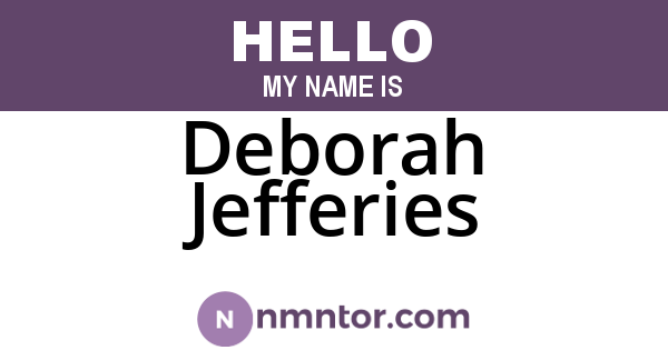 Deborah Jefferies