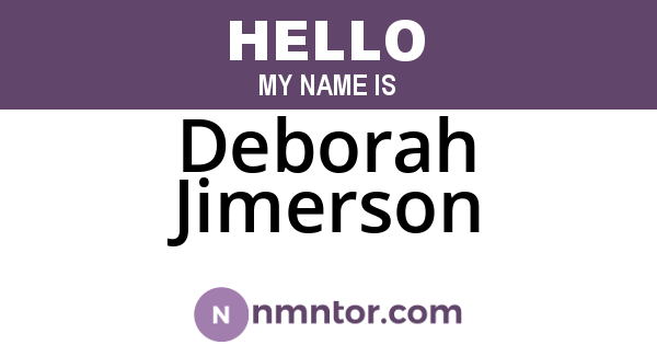 Deborah Jimerson