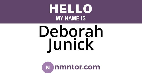 Deborah Junick