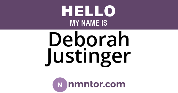 Deborah Justinger