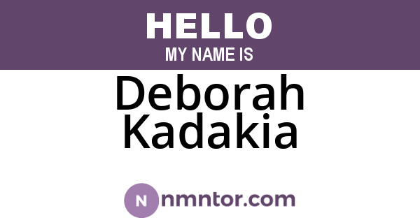 Deborah Kadakia