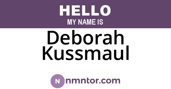 Deborah Kussmaul